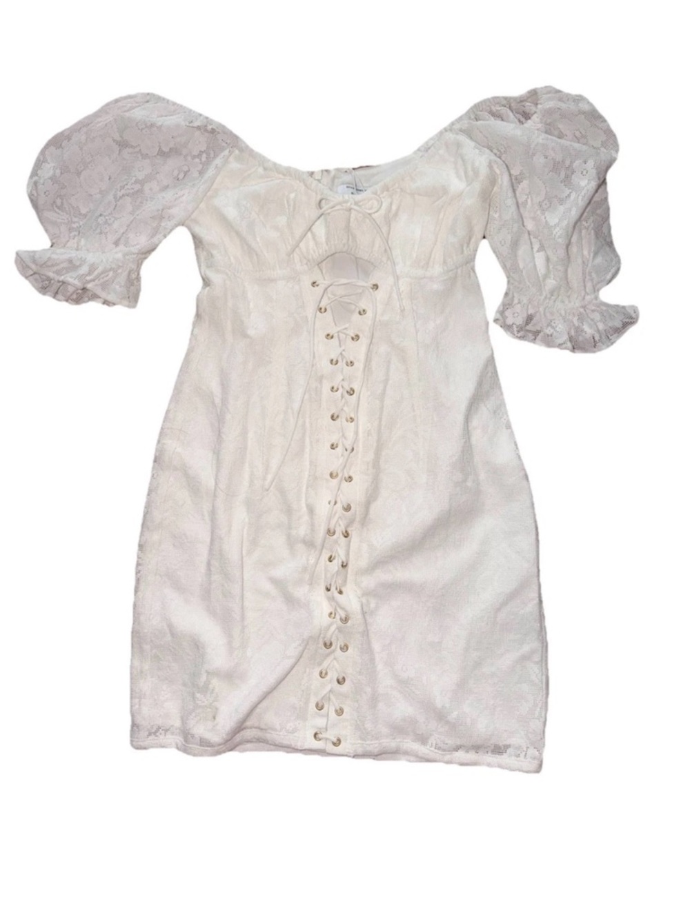 Sabo Skirt Amoura Dress Women’s Size S White Mini Coquette Corset